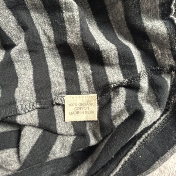 Synergy Womens Organic Cotton Striped Long Sleeve Cowl Neck Tunic Top Medium - Picture 4 of 8